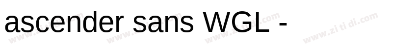 ascender sans WGL 字体字体转换